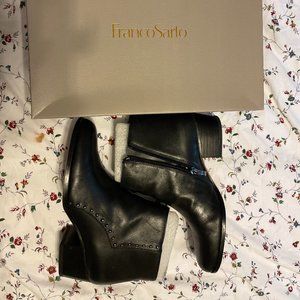 Black Franco Sarto leather booties size 6.5